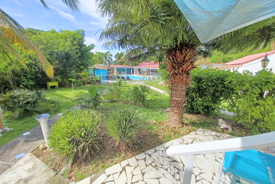 Vue de la terrasse de la suite junior Turquoise