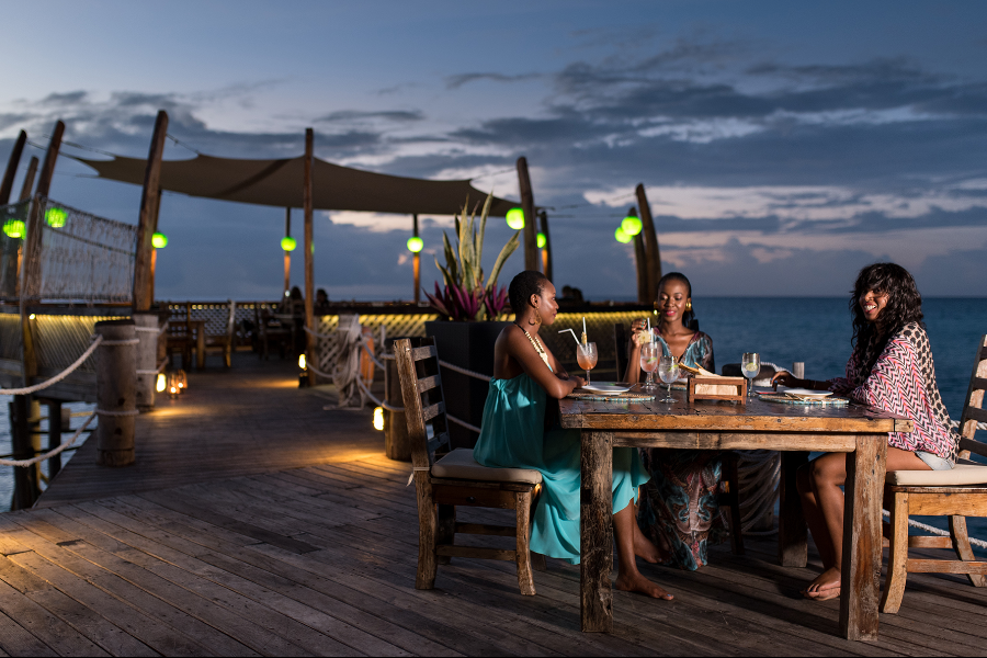 The Jetty Bar and Restaurant is the only place on the island that you can enjoy both the sunrise and the sunset. - ©Essque Zalu Zanzibar