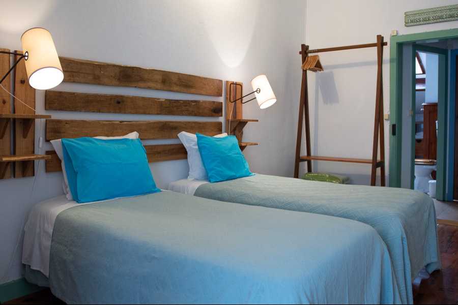 Chambre 2 (chambre verte) - deux lits simples ou un lit double (par choix) - ©MQ