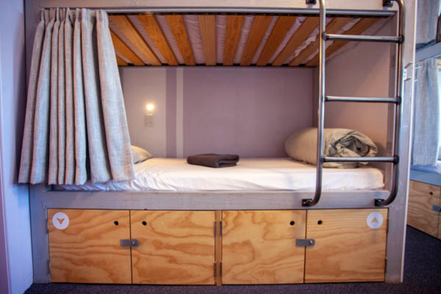 All dorm beds are equipped with curtains, reading lights, power points, under-bed storage, linen and towel.