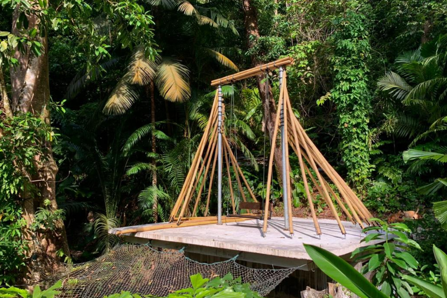 Giant bamboo swing in the Heart of the Garden - ©copyright