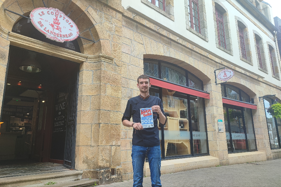 Depuis quelques mois, Maxime Echaubard est à la tête du Comptoir de Landerneau. - ©Enora Heurtebize