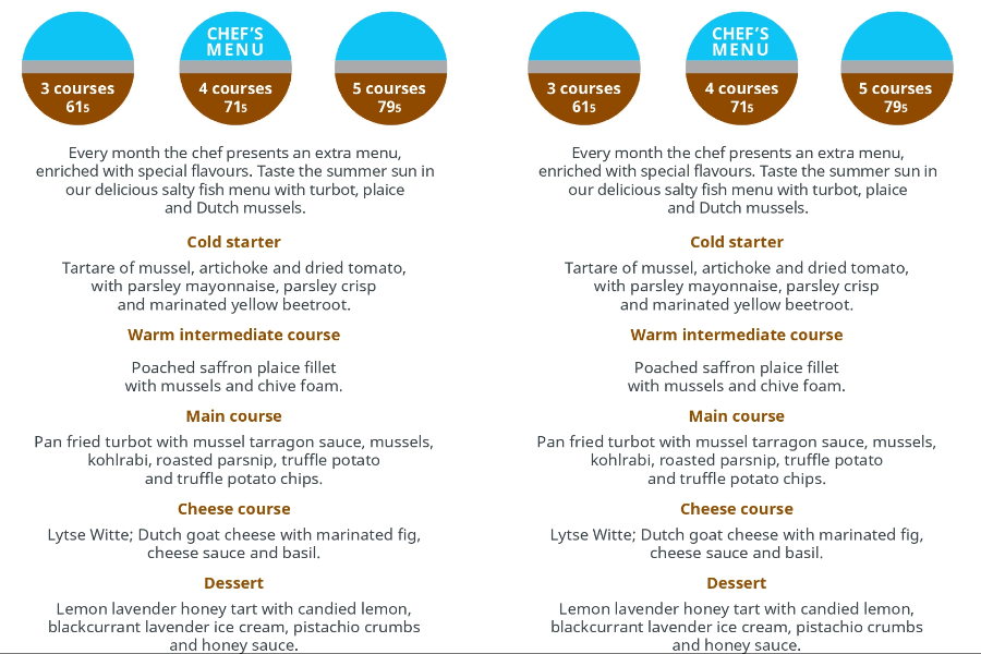 chef menu