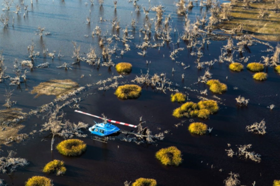 Survol en hélicoptère du delta de l’Okavango - ©&Beyond