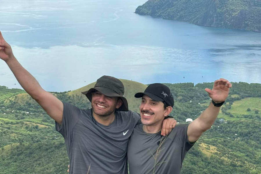 Joyous on top of Mt Dalara, highest peak in Northern Palawan, for an unparalleled view of the Calamian Islands