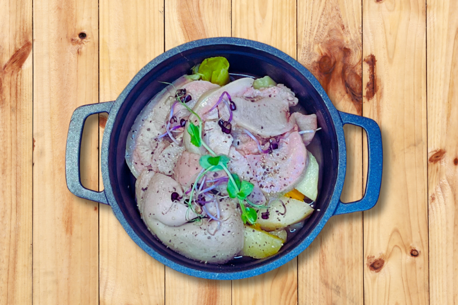 Tête de veau traditionnelle , sauce gribiche, légumes au pot - ©Restaurant La Belle Epoque