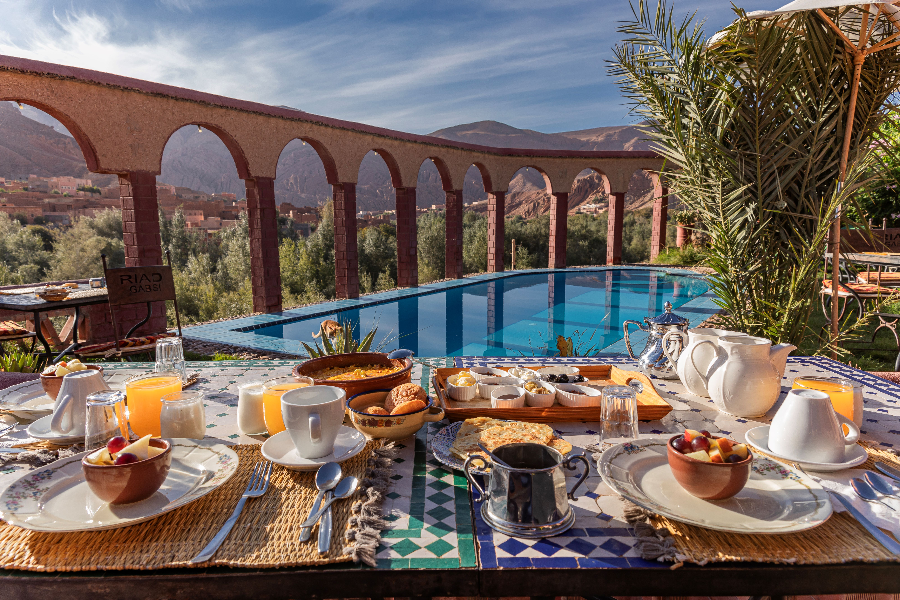 Petit déjeuner hébergement traditionnel et de charme Maroc - ©Camille Espigat Cancé