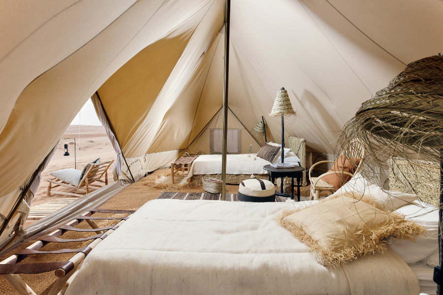 Luxury tent avec lits jumeaux - Magic Camps Wahiba Sands, Oman - ©©Karim Hesham/Magic Camps