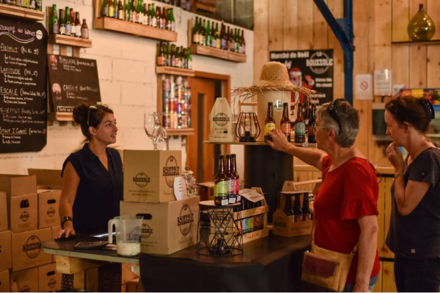 Nos bières en vente directe au magasin de la Brasserie La Boussole - ©Llivia Schmitt