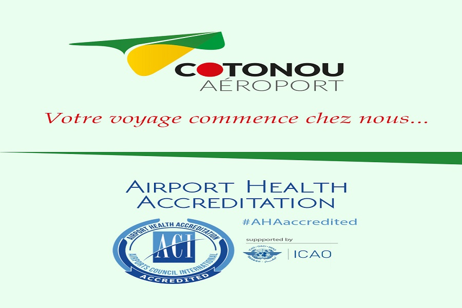 Cotonou Aéroport fait partie des aéroports qui ont renouvelé en 2022 leur accréditation AHA/ACI - ©Cotonou Aéroport 2022