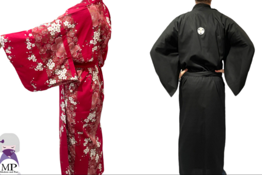 Yukata en coton - Fabriqué au Japon - Femme et Homme - ©Modern and Past