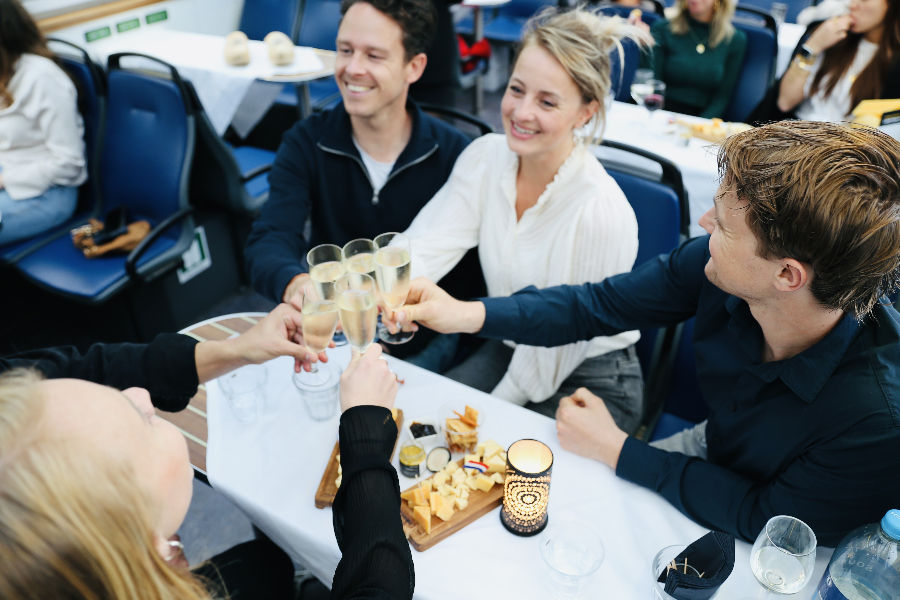 Cheese and wine tasting on a boat tour in Amsterdam. - ©Amsterdam Circle Line