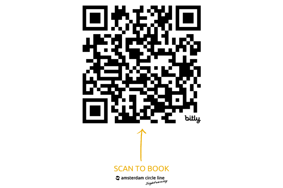 Scan QR-code to book. - ©Amsterdam Circle Line