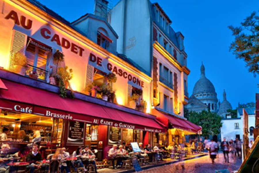 Facade du restaurant Au Cadet de Gascogne à Montmartre