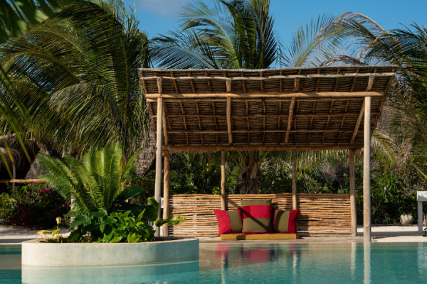 Fun Beach Hotel back pool seating area