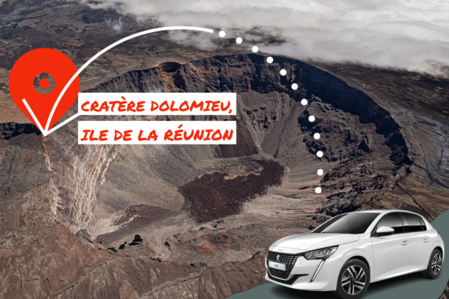 Avec Red Loc, Location de voiture partez à la découverte de l'ile, Le cratère Dolomieu, le véritable point de départ du volcan à la Réunion - ©GH