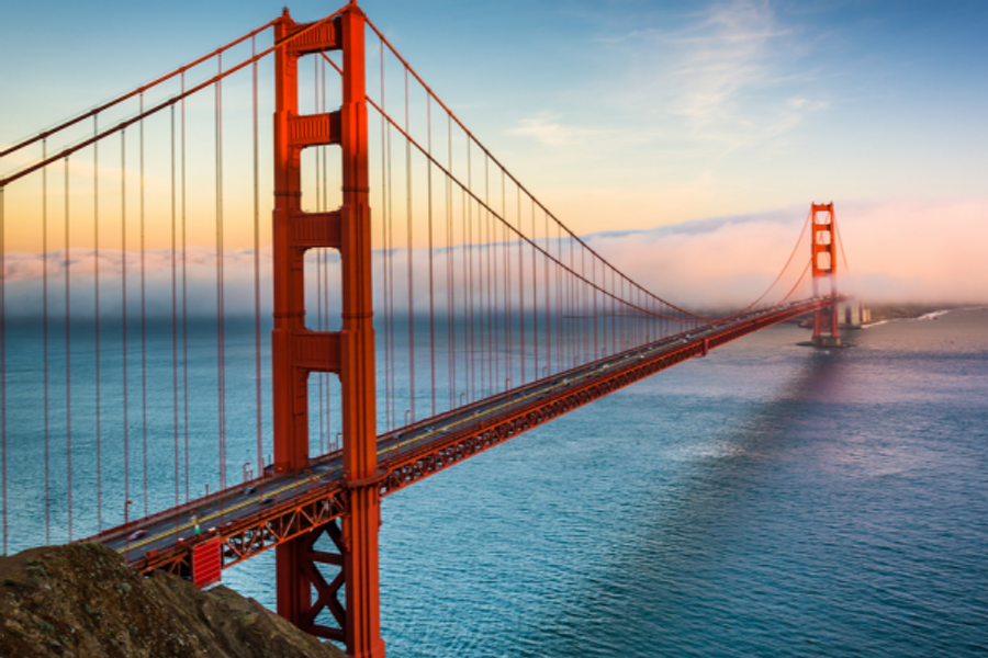 Le célèbre Golden Gate Bridge de San Francisco - ©-