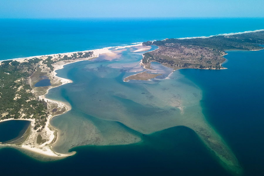Vue aérienne Mozambique - ©Bilene Kite Center