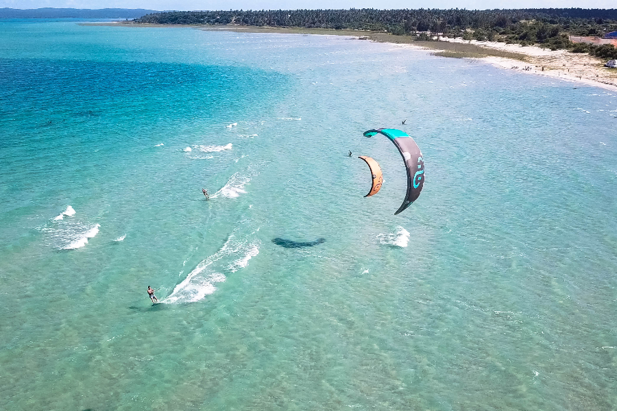 Bilène, spot encore confidentiel des amateurs de kitesurf - ©Bilene Kitesurf Center