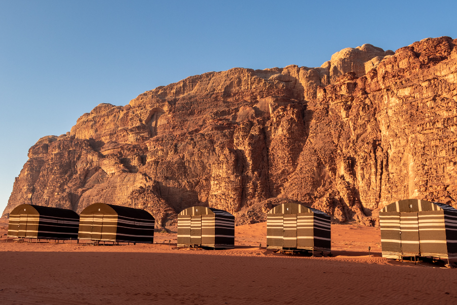 the sleeping tents at our camp