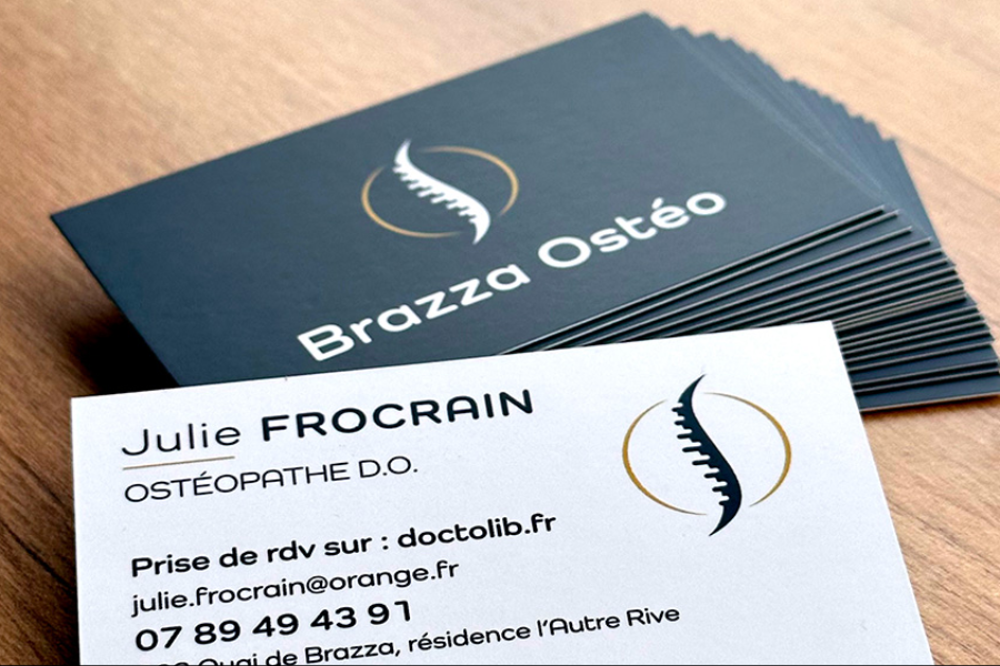 Cartes de visite BRAZZO OSTEO - ©Cartes de visite BRAZZA OSTEO