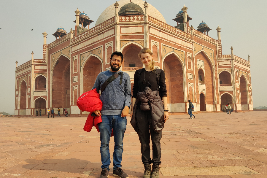 One of our guests spending a day in Delhi with us. We are enjoying our time at the majestic Safdarjung Tomb. - ©Prakash Kutir B&B