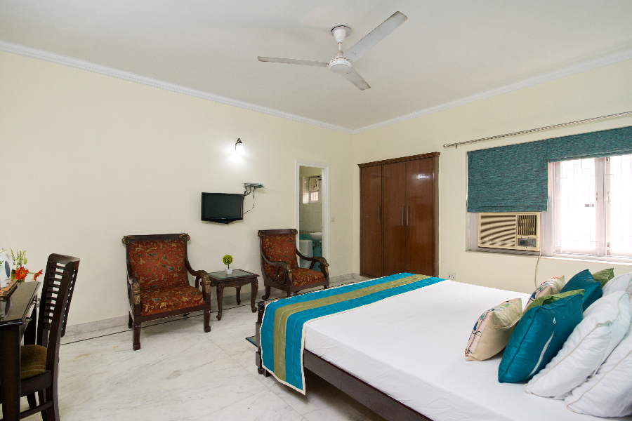 One of our rooms with attached private bathroom and balcony. - ©Prakash Kutir B&B