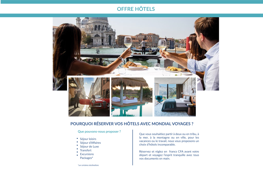 Offre Hotel - ©hotels mondial voyages