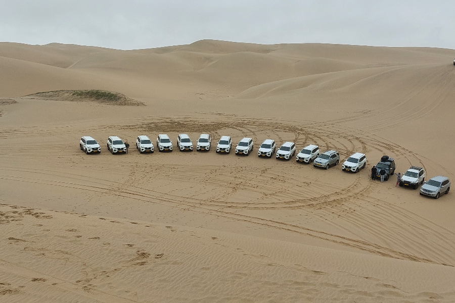 Learn to drive the dunes during our Sandwich Harbour Guided Self-Drive Tour - ©Red Dune Safaris Namibia