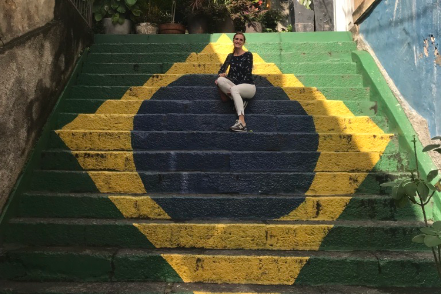 Escalier drapeau brésilien - ©Riótimo