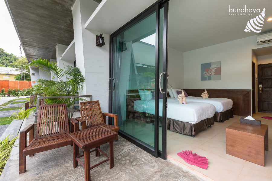 Deluxe Room with pool view (twin bed room) - ©Bundhaya resort