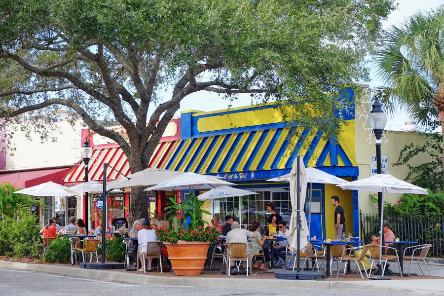 C'est La Vie! French cafe on Main Street in downtown Sarasota.
