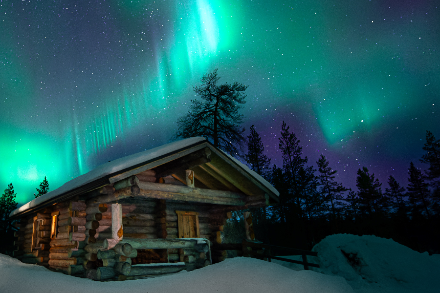 wilderness hotel muotka log cabin