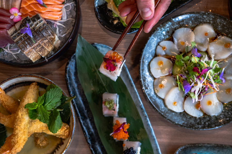 Assortiment de plat au Katana