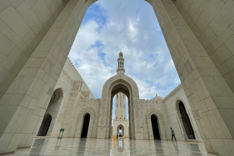 The Sultan Qaboos Grand Mosque is the largest mosque in Oman, located in the capital city of Muscat. - ©Ridma Withanage