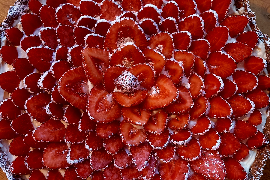 Tarte aux fraises pistaches - ©Mo