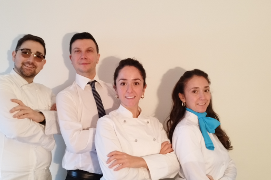 L'équipe du Restaurant Boeuf d'Argent (Antonio,  Viviana, Arianna Pisacane et Alban Perez) - ©Saphir 22