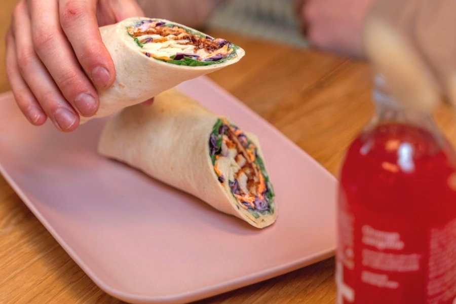 Wrap poulet pané