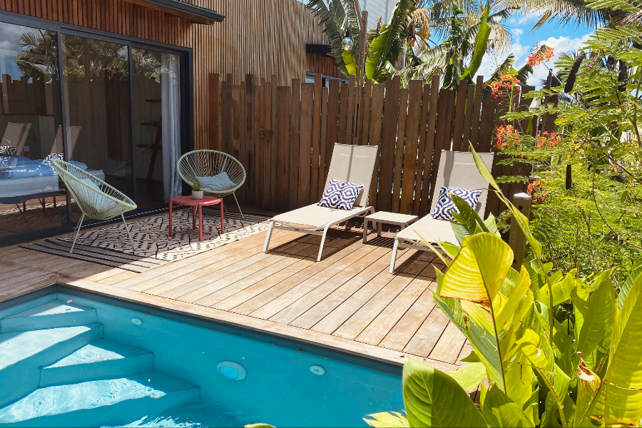 Tropical lodge avec piscine privée le diamant - ©zannannalodge