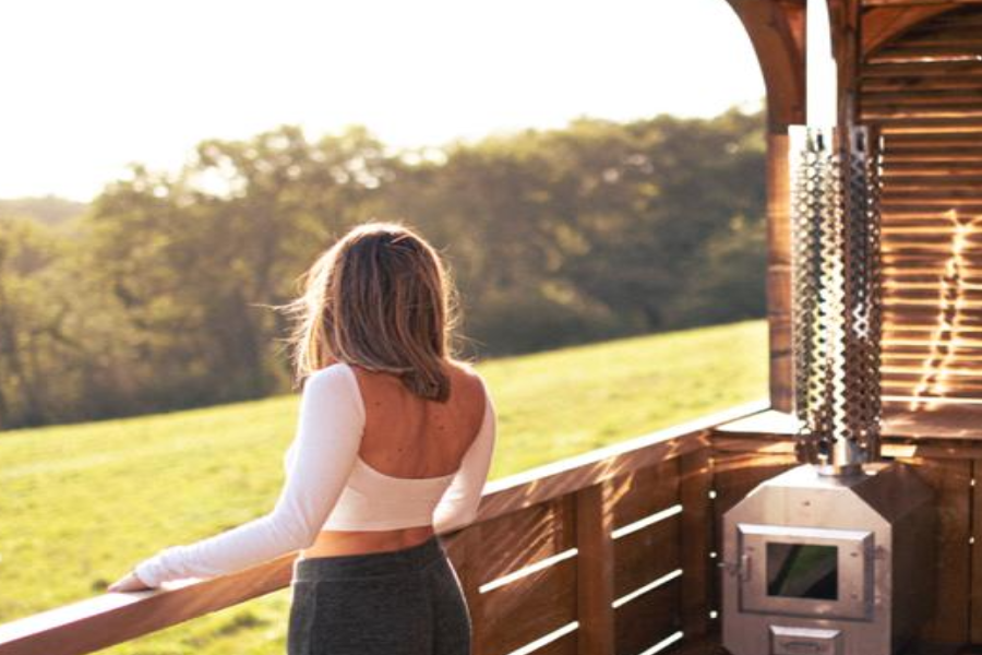 Terrasse avec bain nordique