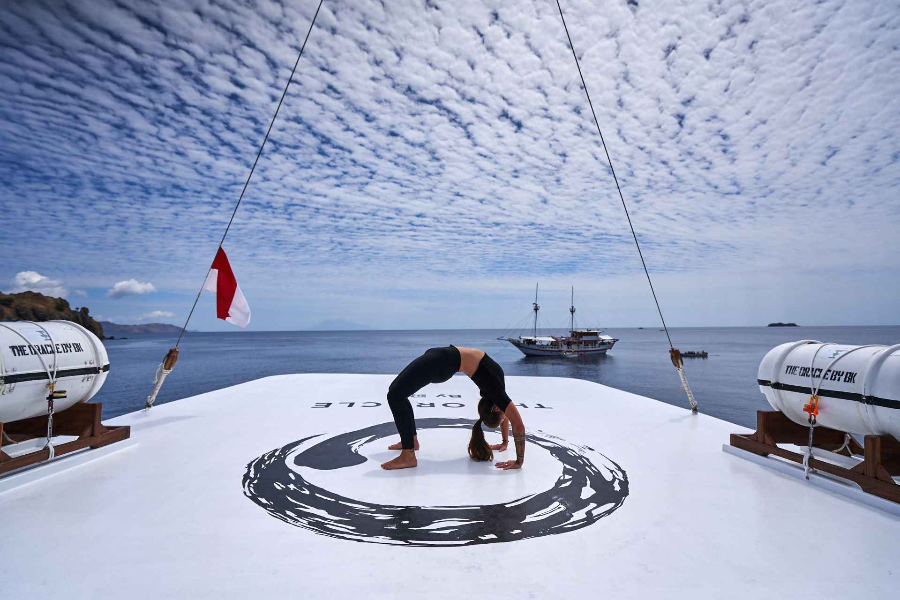 Yoga aboard The Oracle Yacht - ©copyright by The Oracle Yacht