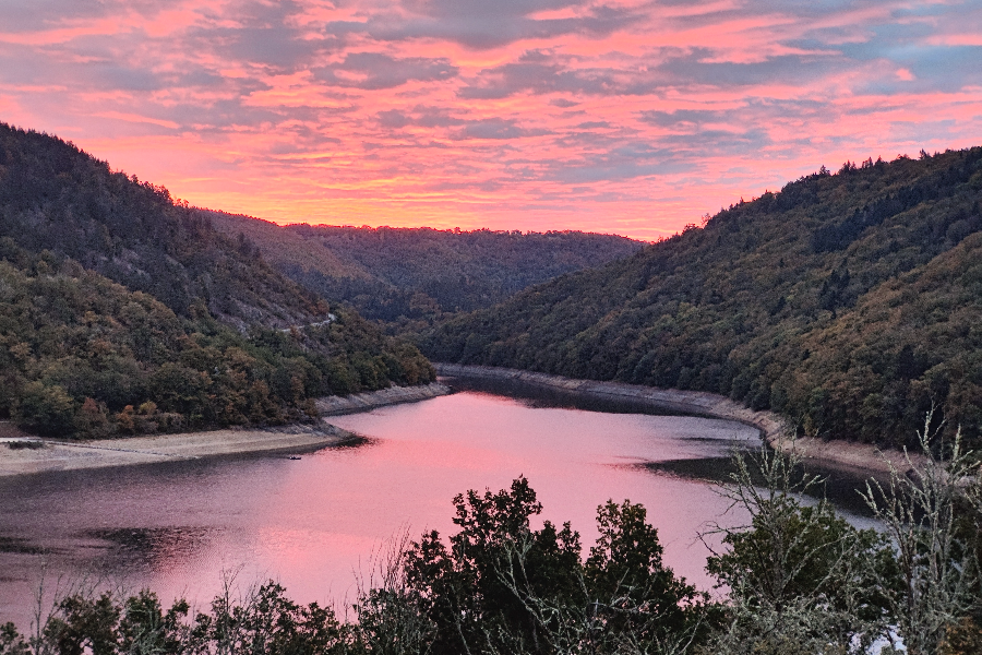 Vue sur lac depuis la villa