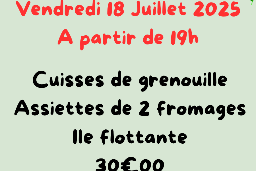 soirée spéciale cuisse de grenouille