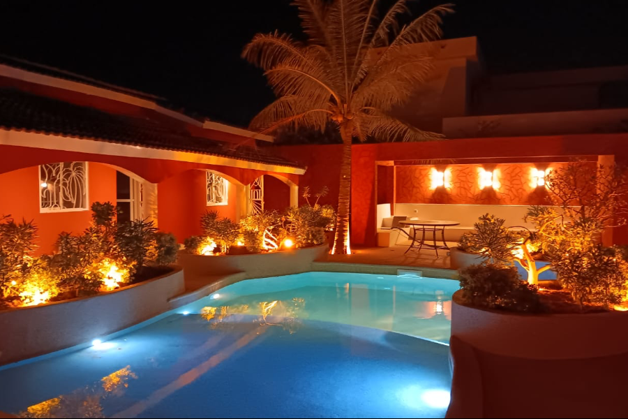Piscine le soir