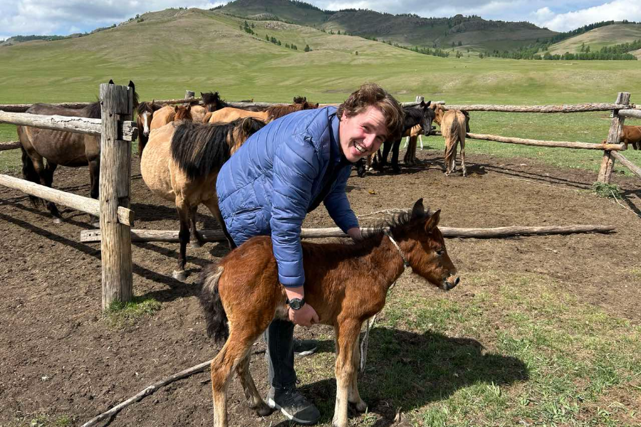 One of our traveller during his Nomadic Lifestyle Experience Tour - ©TTR Mongolia