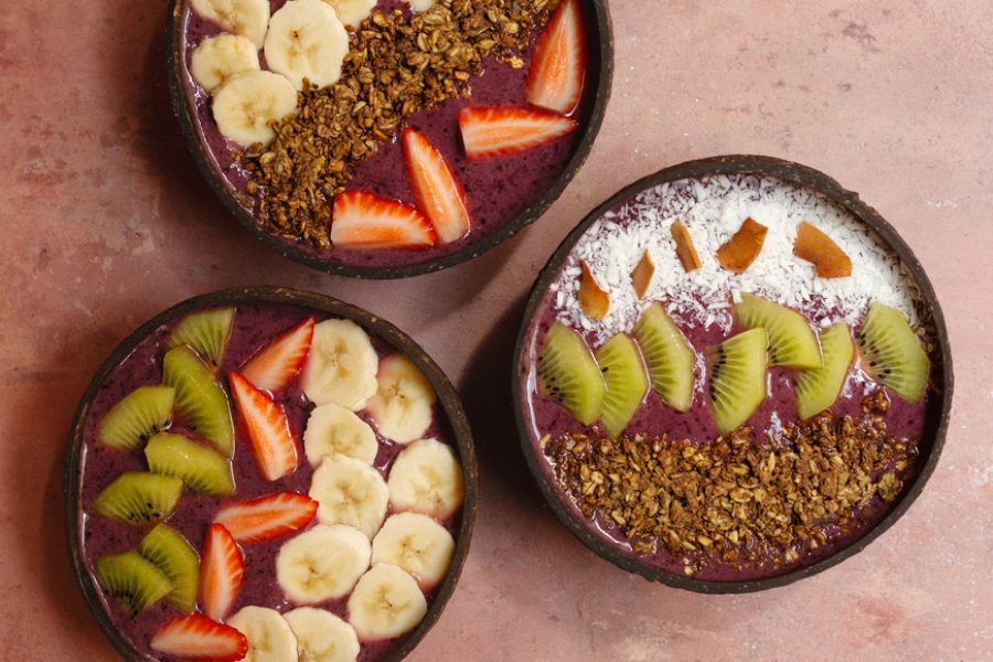Notre fameux wassaï bowl ! Smoothie glacé rafraîchissant, sain et gourmand