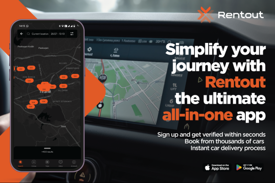 Très simple de louer une voiture et évitez le comptoir de location de voitures avec l’application Rentout - ©Rentout International Ltd.