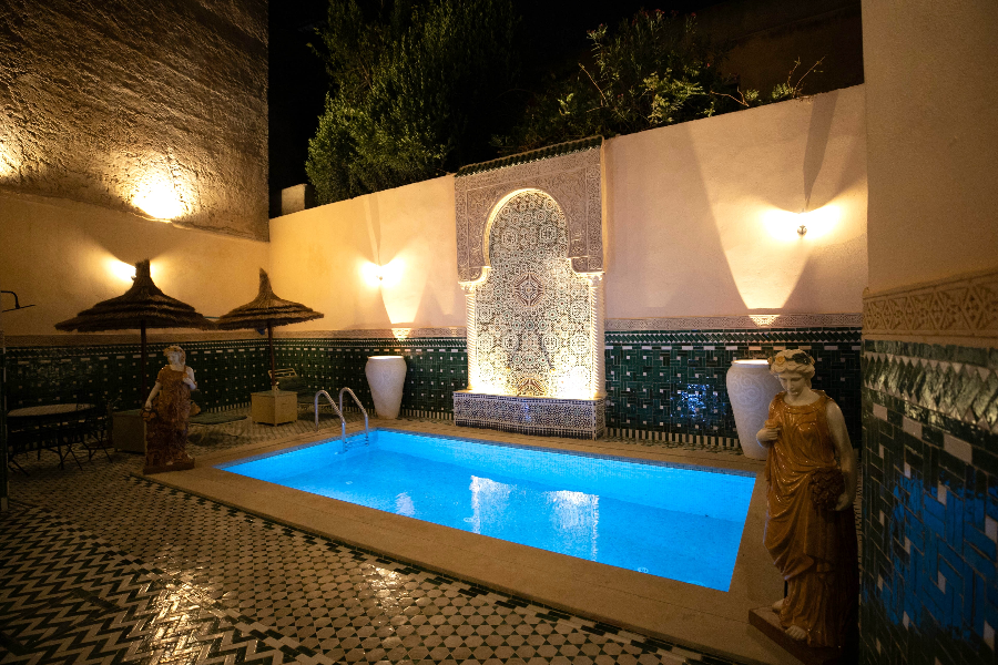 Riad Fes Ziyat piscine