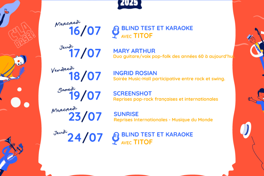 Programmation de Juillet 2