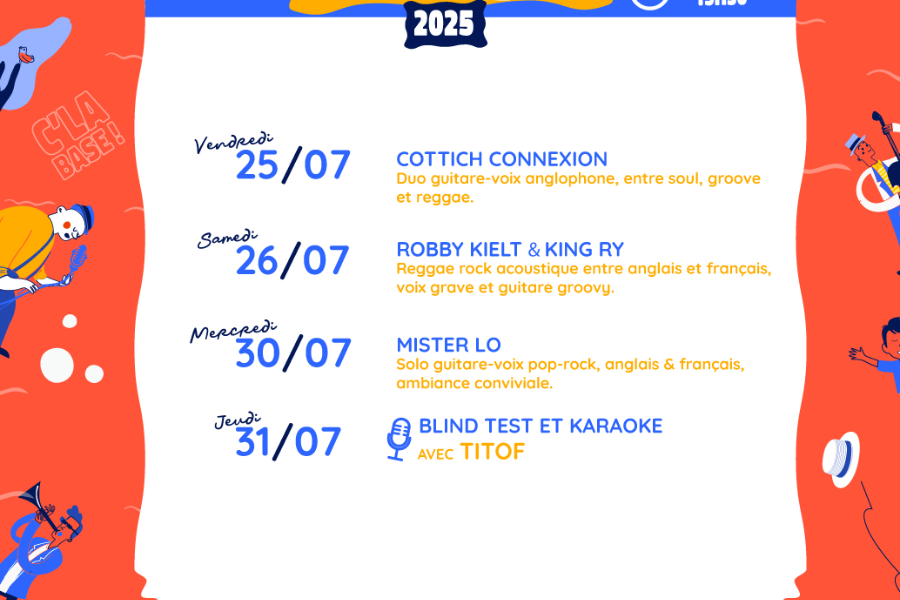 Programmation de Juillet 3